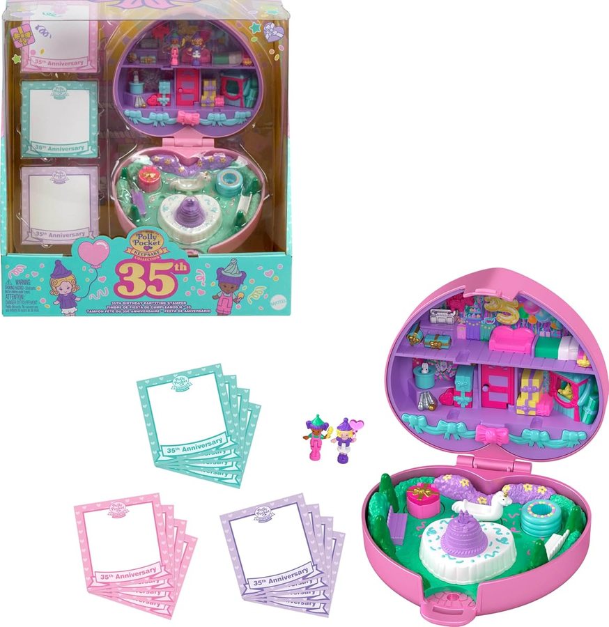 Polly Pocket 35th Birthday Partytime Stamper heritage compact